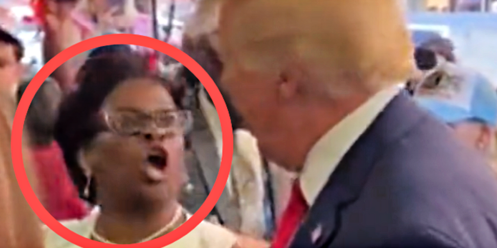 African American Woman Says Bold 4-Word Message To Trump’s Face In Philadelphia